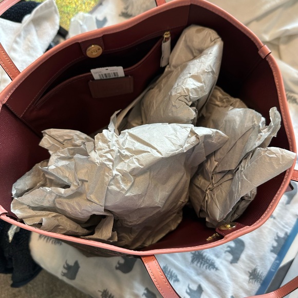 Coach Pink and Brown Tote Bag - Picture 12 of 14